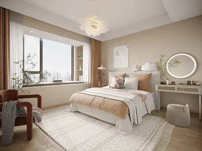 Nordic Bedroom 3d model