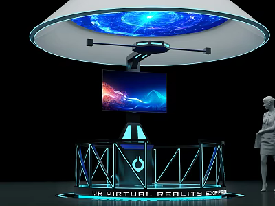 Modern VR Virtual Reality Eye Equipment With Interactive Display And Lighting 3d model