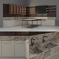 Modern Kitchen Modern Kitchen Cabinet Storage Cabinet Tableware Electrical Appliance Range Hood Hand Sink Vegetable Glass Jar Faucet Home Furniture 3d model