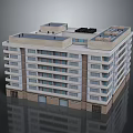 Modern Multi Storey Residential Building With Light Facade Balconies And Dark Base