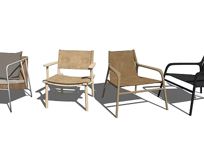 Modern Leisure Chairs With Various Colors And Comfortable Seats For Living Room 3d model