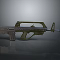 Advanced Green Tactical Rifle with Ergonomic Grip Metal Barrel and Textured Surface