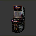 Classic Mortal Kombat Arcade Machine Design With Game Screen And Control Panel Buttons