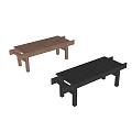 Silent Wind Bench Sofa Stool Dining Table Stool 3d model