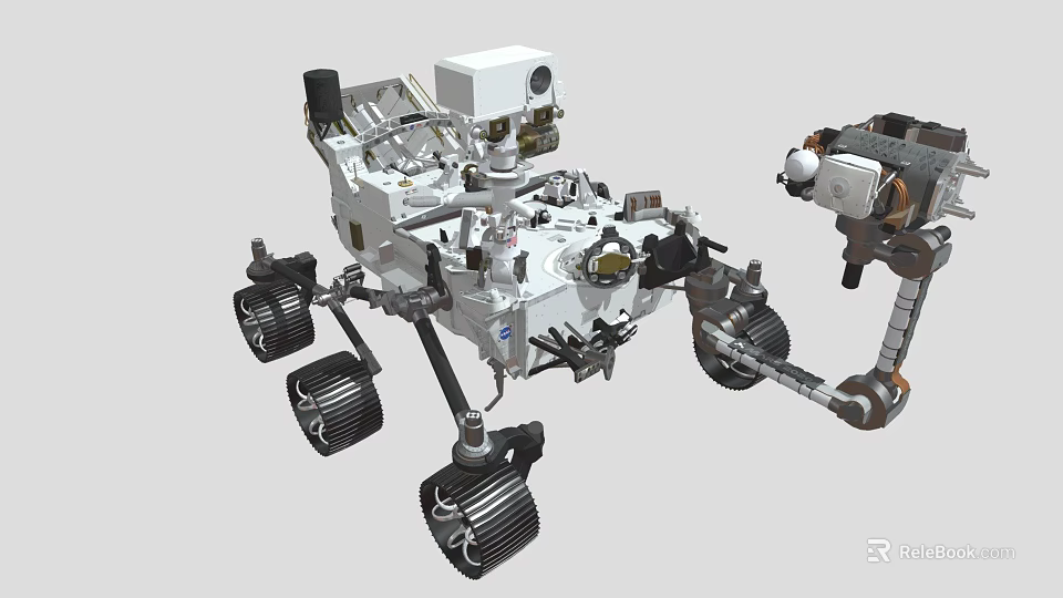 Advanced Lunar Exploration Rover With Robotic Arms And Heavy Duty Wheels 3d model 