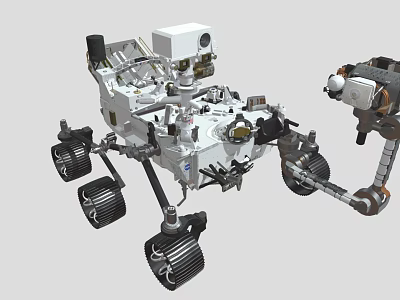 Advanced Lunar Exploration Rover With Robotic Arms And Heavy Duty Wheels 3d model