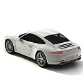 White Porsche Sports Car With Modern Sleek Exterior And Alloy Wheels