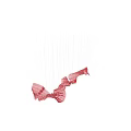 Unique Wavy Red Mesh Wall Lamp with LED Glowing Modern Decorative Design