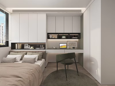 Tatami Bedroom Home Decoration Study Room Custom Soft Decorations Interior Design 3d model