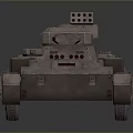 3D Rendered Military Tank With Armored Plates Tracks And Cannon