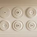 Modern plaster lamp tray carved base 3d model