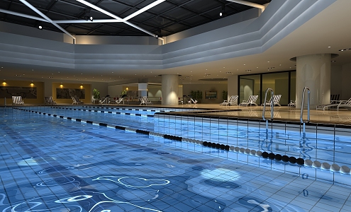 indoor swimming pool 3d model