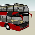 modern bus double-decker bus 3d model