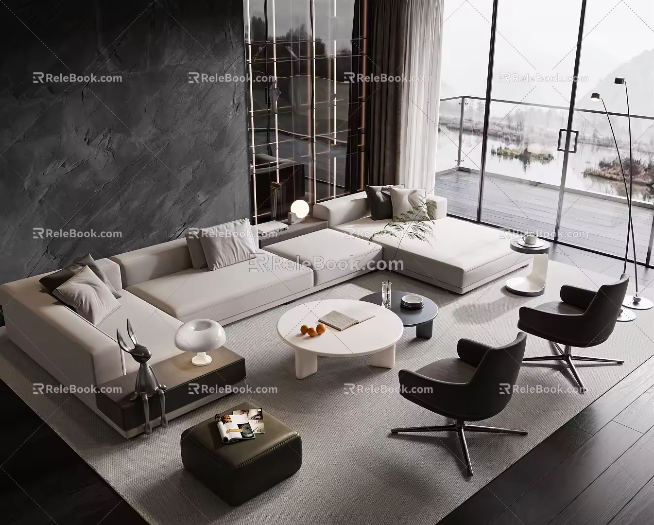 Modern Sofa Coffee Table Combination Sofa Coffee Table 3d model