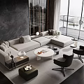 Modern Sofa Coffee Table Combination Sofa Coffee Table 3d model