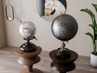 Globe Ornaments Combination 3d model