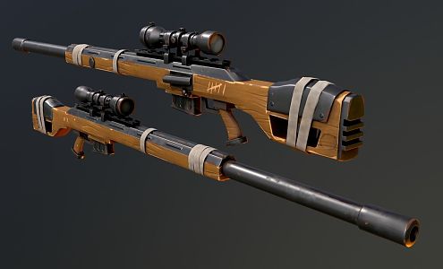 Modern Sniper Rifle English Sniper Rifle 3d model