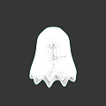 Game Movie Character White Ghost With Spooky Expression And Simple Design 3d model