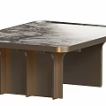 Modern Marble Top Coffee Table With Gold Legs And Whiskey Decanter Glasses On Tray