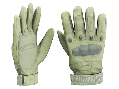 Green Work Gloves With Reinforced Palm And Comfortable Wrist Design 3d model