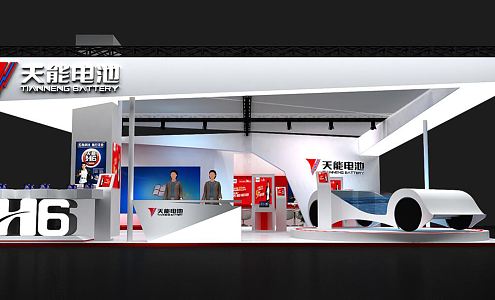 Modern Exhibition Electric Bicycle Booth Exhibition Hall Exhibition Temporary Exhibition Expo 3d model