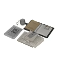 Elegant Desktop Decorative Ornament Set With Books Magazine Phone Pen Glass And Eyeglasses