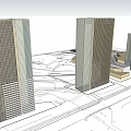 Modern Commercial Complex With High Rise Tower And Low Rise Podium Design