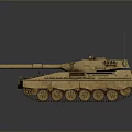 Desert Camouflage Modern Main Battle Tank With Turret Cannon Tracks And Antenna