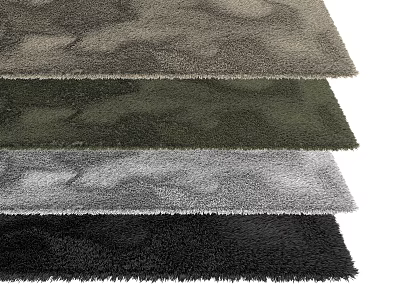 Modern Square Carpet Carpet Custom Tone 3d model