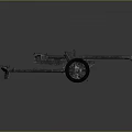 Heavy Military Artillery Weapon With Long Steel Barrel And Wheel Mounted Structure