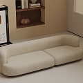 Three-seat sofa 3d model