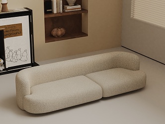 Three-seat sofa 3d model