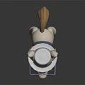 Cute Little Pony Wearing White Hat Blue Glasses And Blue Outfit Standing On Black Surface