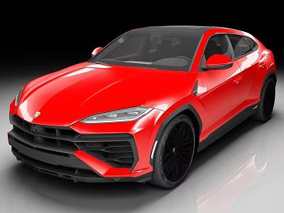 Modern Red Lamborghini SUV With Sporty Exterior And Sleek Design 3d model