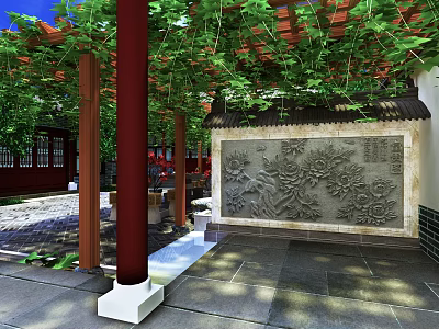 Chinese Courtyard Courtyard 3d model