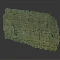 Wooden Stone Wall Structure Featuring Yellow Textured Blocks And Small Decorative Holes
