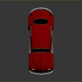 Red Classic Beetle Car Exterior Design With Shiny Finish And Retro Style