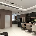 Modern Elegant Open Plan Living And Dining Room With Wooden Accent Walls And Panoramic View