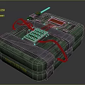 Green System Core Device With Control Buttons Display Screen And Wires