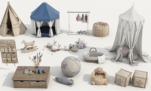 Modern Tent Baby Room 3d model