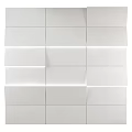 Modern White 3D Geometric Wall Decor For Contemporary Interior Design 3d model