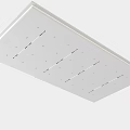 Modern White Ceiling Design With Recessed Linear Lights And Clean Lines 3d model