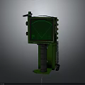 Green Industrial Equipment Featuring Display Screen Antenna Control Panel Stand And Cable