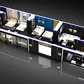Modern Furniture Showroom With Multiple Display Areas Featuring Bed Sofa And Cabinet Setups