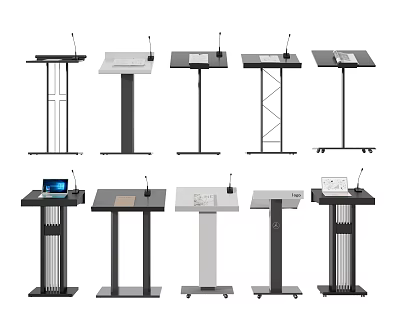 Modern Lecture Table 3d model