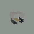 Modern Table and Chair Set with Copper Frame Deep Blue Cushioned Seats for Stylish Interiors