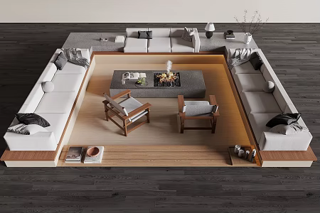 Sink Cassette Sofa Outdoor Sofa Coffee Table Combination Single Chair 3d model
