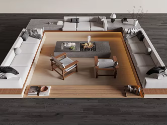 Sink Cassette Sofa Outdoor Sofa Coffee Table Combination Single Chair 3d model