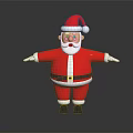 Santa Claus Figure in Red Outfit With Surprised Expression and Open Arms
