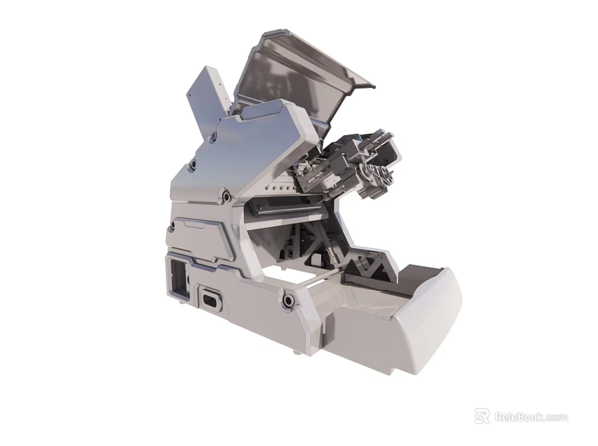 Industrial Mechanical Device With Metal Structure And Complex Components 3d model 